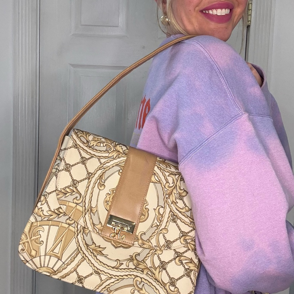 Vintage Y2K Liz Claiborne scroll/chain design Shoulder Bag
